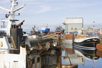 N Basin, boatyard, view from W