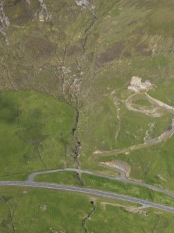 Oblique aerial view of the Catpund Burn, looking to the W.