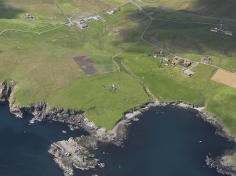 Oblique aerial view of the Burn of Glover, looking to the WSW.