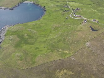 General oblique aerial view of the planticrubs and enclosures at Brenya, looking to the SSW.