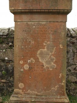 View of gravestone dated 1853.