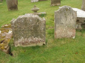 View of gravestone dated 1833.