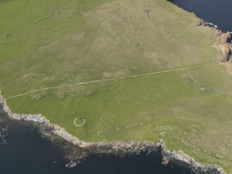 Oblique aerial view of Swinna Ness, looking NNW.