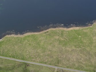 Oblique aerial view of the field systems, looking NE.