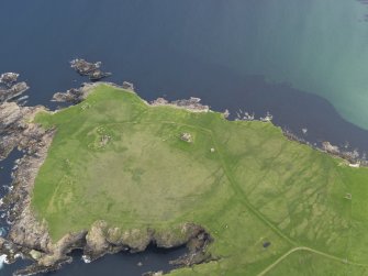 Oblique aerial view of parts of The Garths Chain Home Radar Station, looking S.