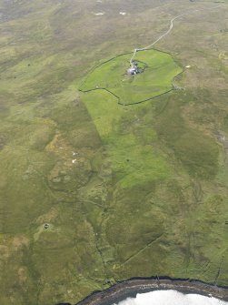 Oblique aerial view of Pinhoulland, looking WNW.