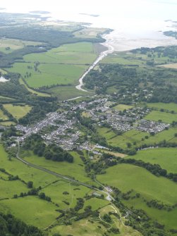 General oblique aerial view of Gatehouse of Fleet and Fleet Canal, taken from the N.