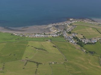 General oblique aerial view of Drummore, taken from the WSW.
