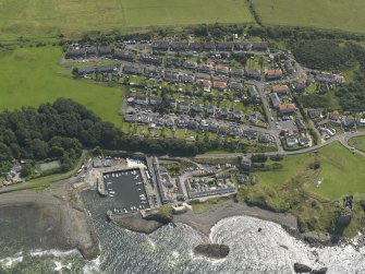 Oblique aerial view of Dunure village, taken from the W.