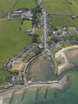 Oblique aerial view of Drummore, taken from the NE.