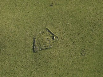 Oblique aerial view of the remains of Elsie the Greater Recumbent Stone Circle, taken from the W.