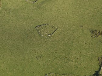 Oblique aerial view of the remains of Elsie the Greater Recumbent Stone Circle, taken from the S.