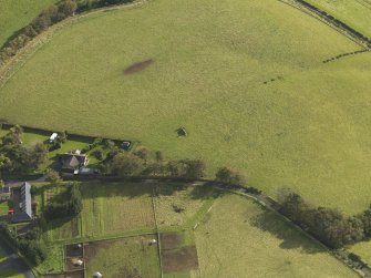 Oblique aerial view of Stonehead recumbent stone circle, taken from the NW.