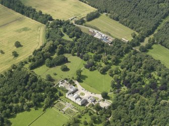 General oblique aerial view of Mellerstain House and policies, taken from the SE.