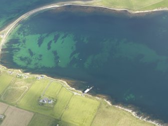 Oblique aerial view centred on Longhope lifeboat station, taken from the S.