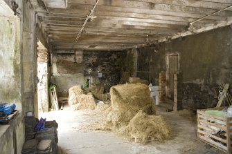 Interior. Barn, view from S