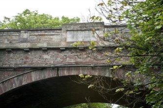 Detail of plaque 'Lugton Bridge Built 1765 Widened and Improved 1816'