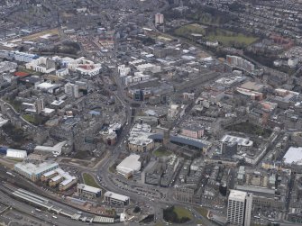 General oblique aerial view of the Balgay and Lochee areas of the city centred on the city centre, taken from the ESE.