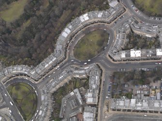 Oblique aerial view of the New Town centred on Ainslie Place, taken from the S.