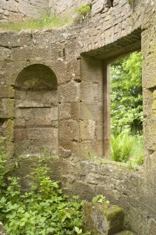Interior. Detail of niche and window in turret
