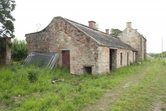 House and bothies on N wall, view from ENE