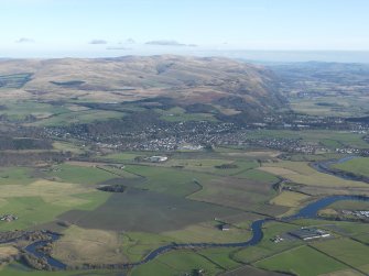 General oblique aerial looking towards Dunblane with The Ochils beyond, taken from the WSW.