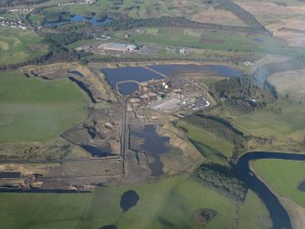 Oblique aerial view of Hyndford Quarry, taken from the S.