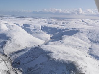 General oblique aerial view towards Raeshaw Fell, looking S.