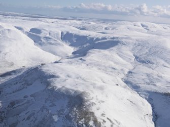 General oblique aerial view towards Raeshaw Fell, looking S.