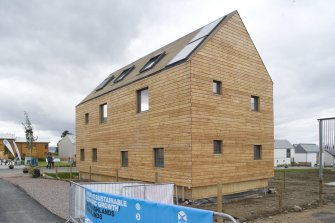 End elevation of Plot 25, The Flower House by A&J Burridge, taken from the ESE.