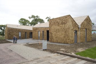 General view of Plot 23, The Skewed House by Oliver Chapman Architects, taken from the W.