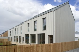 Rear view of Plot 9, Three on Nine by Graham Mitchell Architects, taken from the SE.