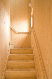 Interior view of Plot 4.1, The Timber House by John Gilbert Architects.
