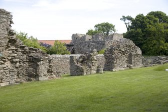 N wall of church, view from SW