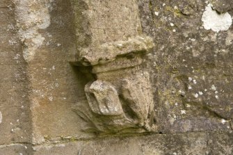 Slype, E doorway, detail of corbel