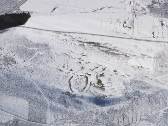 Oblique aerial view of Kemp's Castle, looking SE.