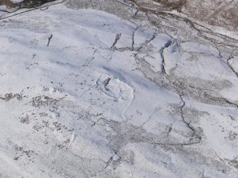 Oblique aerial view of the Pyat Knowe settlement, looking NW.