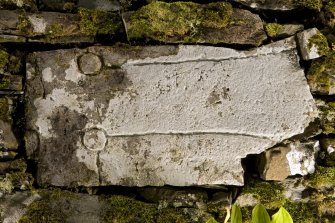 View of incised cross slab