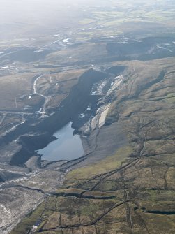 General oblique aerial view of the Viaduct Mine opecast workings, taken from the NNW.