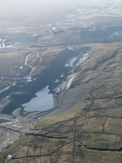 General oblique aerial view of the Viaduct Mine opecast workings, taken from the NW.