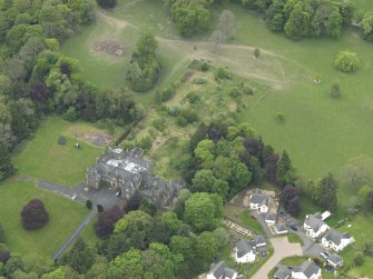 General oblique aerial view of Peel House, taken from the NE.