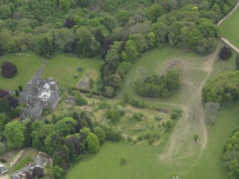 General oblique aerial view of Peel House, taken from the NNW.