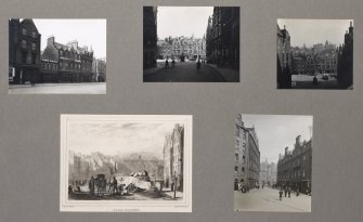 Card folder containing photographs of the Grassmarket and Candlemaker Row. Front cover has pencil notes describing the photographs inside.
Edinburgh Photographic Society Survey of Edinburgh and District , Ward XVI George Square.