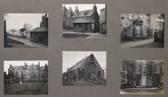 Card folder containing photographs of Greyfriars Churchyard. Front cover has pencil notes describing the photographs inside. 
Edinburgh Photographic Society Survey of Edinburgh and District, Ward XIV George Square.