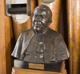 Interior. Nave, bust of Cardinal Gray