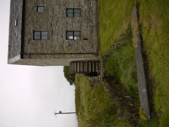 View of W facade and wheel with re-instated buckets.