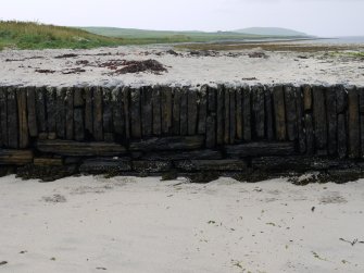 View showing the vertical stonework