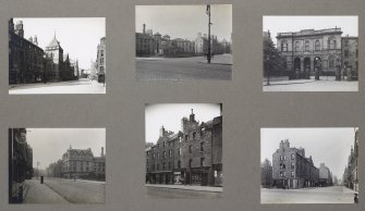 Card folder containing photographs of Marshall Street, Nicolson Square and Nicolson Street. Front cover has pencil notes describing the photographs inside.
Edinburgh Photographic Society Survey of Edinburgh District, Ward XIV George Square.