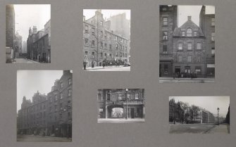 Card folder containing photographs of Buccleuch Street and Buccleuch Place. Front cover has pencil notes describing the photographs inside.
Edinburgh Photographic Society Survey of Edinburgh District, Ward XIV George Square.