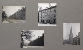 Card folder containing photographs of Buccleuch Place and Buccleuch U.F. Church. Front cover has pencil notes describing the photographs inside.
Edinburgh Photographic Society Survey of Edinburgh District, Ward XIV George Square.
